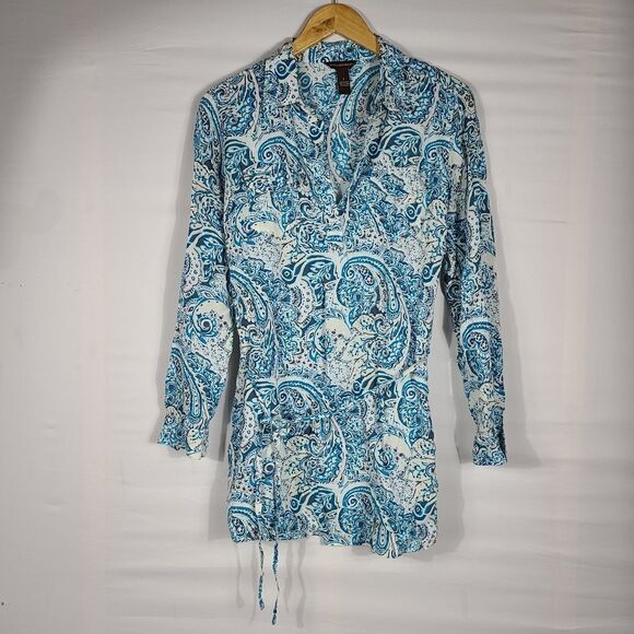 Bit & Bridle Blue Long Sleeve Tunic Top - Picture 5 of 10